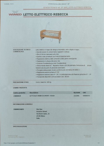 Letto elettrico per - elettrico, disabile